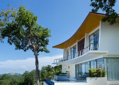 Modern 4-bedroom sea view villa with infinity pool in Plai Laem, Koh Samui