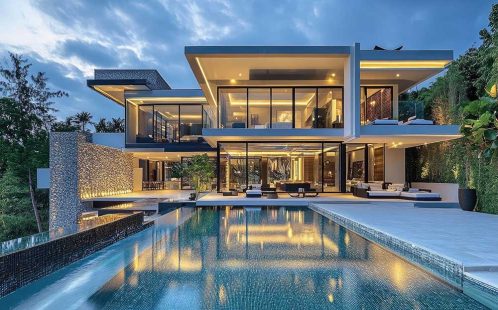 AI-driven luxury real estate trends in 2025 – futuristic digital technology enhancing high-end property marketing